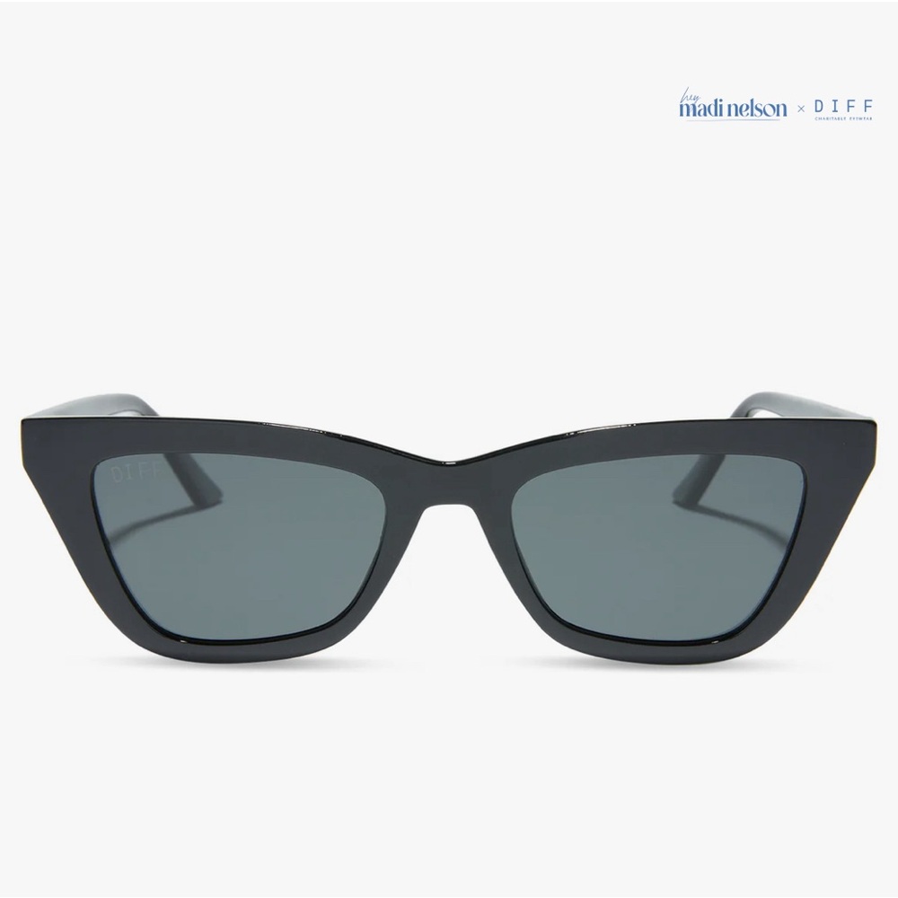 MADI NELSON X DIFF THE NOAH + BLACK + GREY + POLARIZED SUNGLASSES